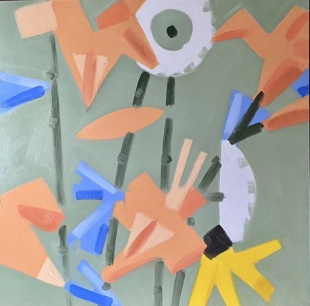 Summer moment, oil on canvas, 42 x 42" , 2022