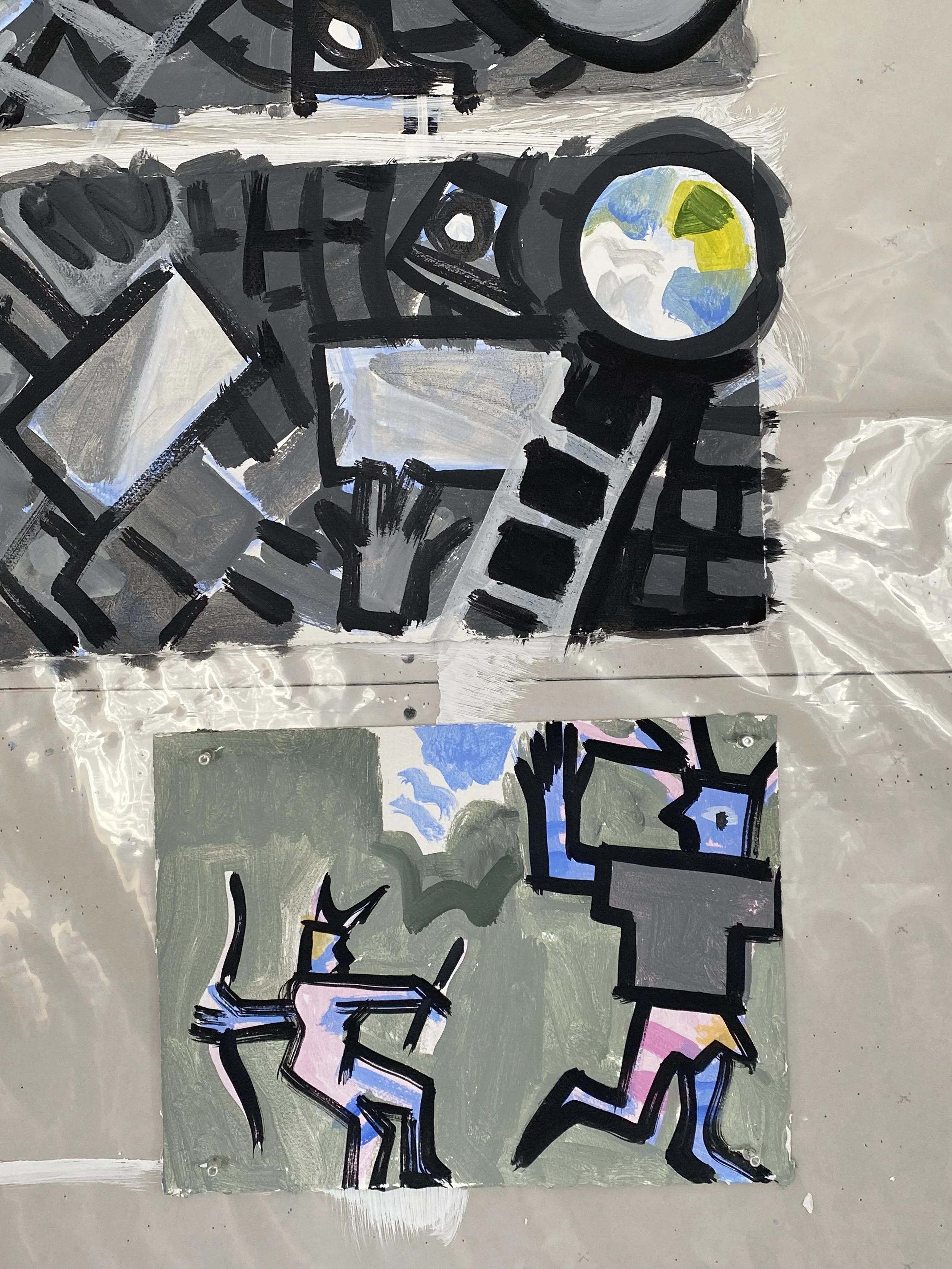 drawings in studio, 2021