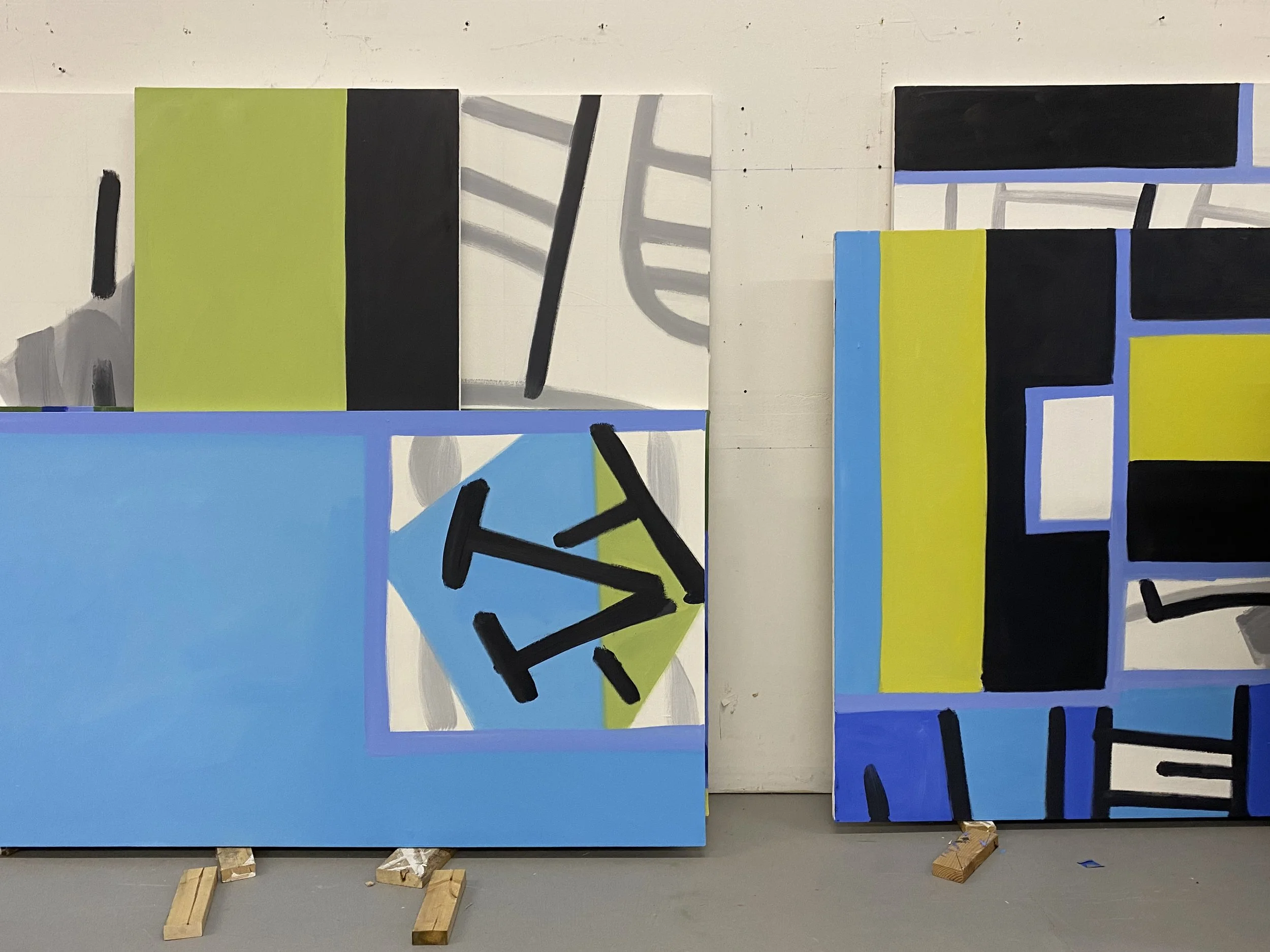 Paintings shown at Ohio State, in NM Studio