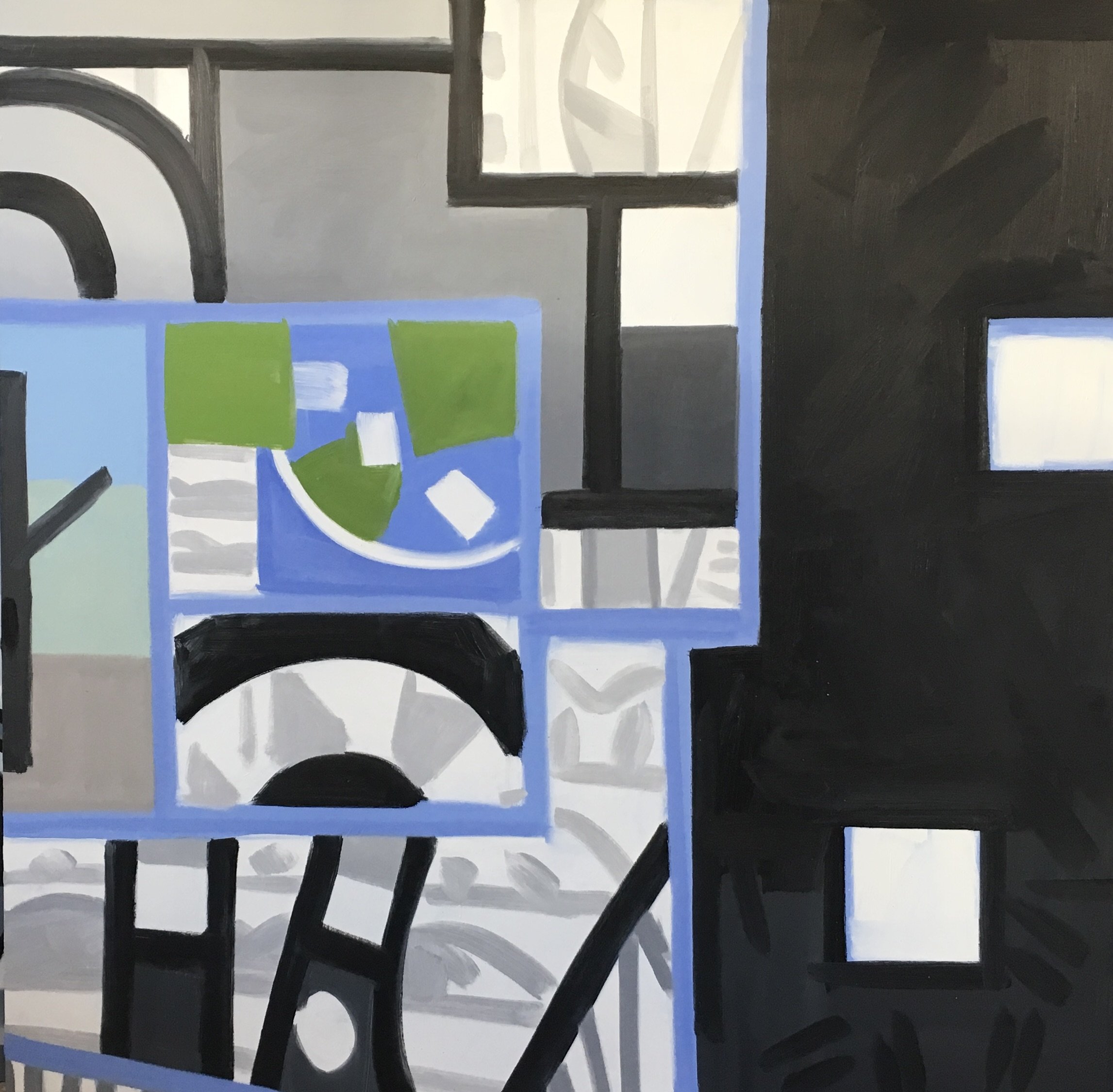 Hero/ Earth #1, 84 x 84”, Oil on Canvas, 2016