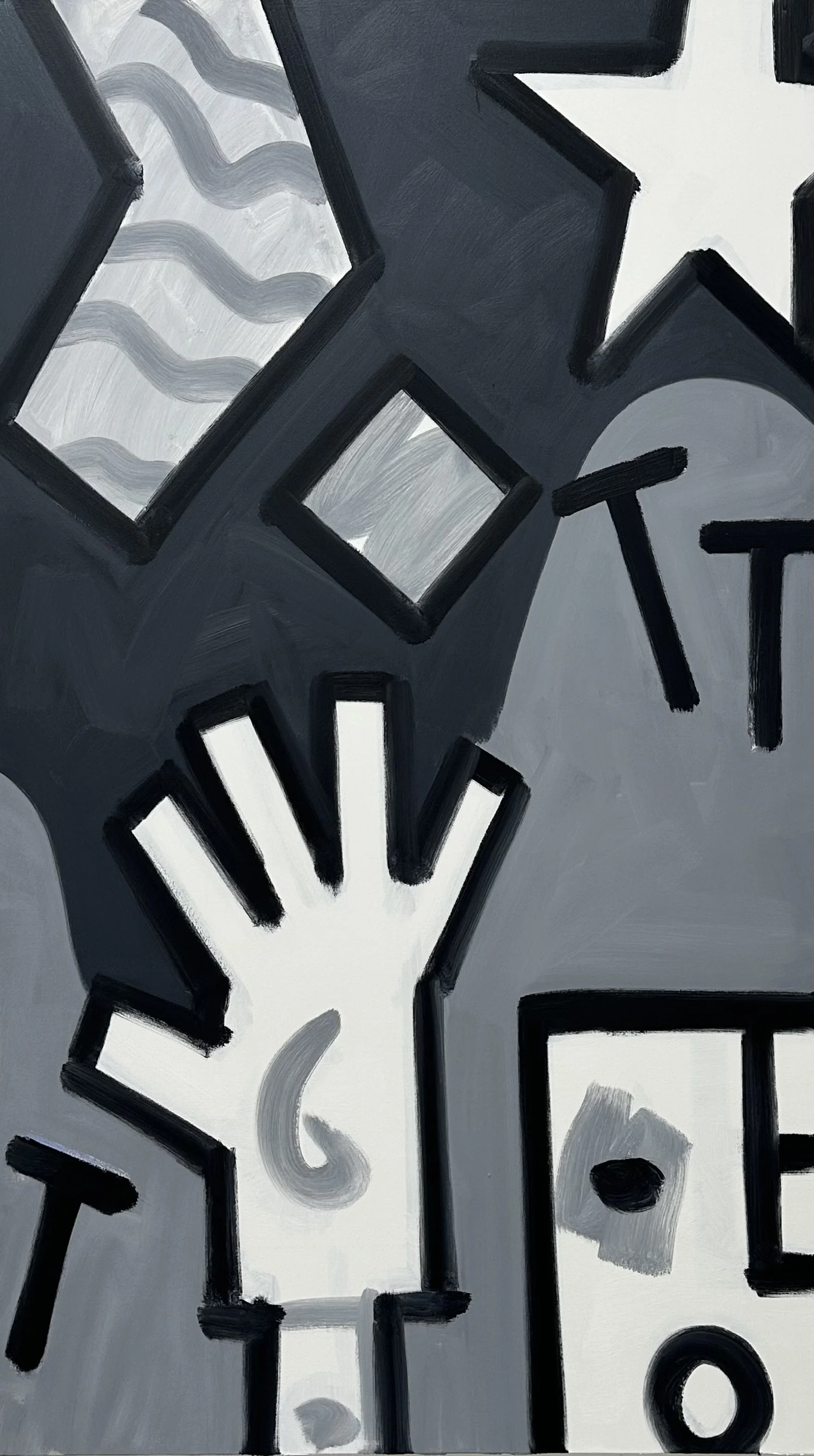 A Wall In Mexico, #8, 84 x 78", oil on canvas, 2023