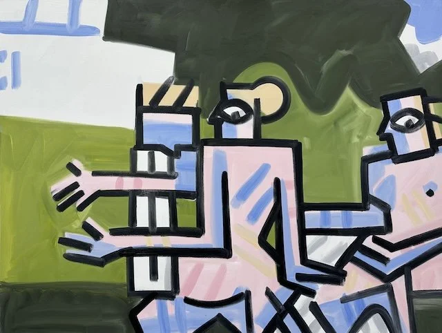 Orgin of the Center, #1, 84 x 84", Oil on Canvas, 2020-24