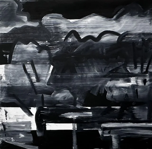 Romantic Phase, #2,  84 x 84", Gesso on Canvas, 2024