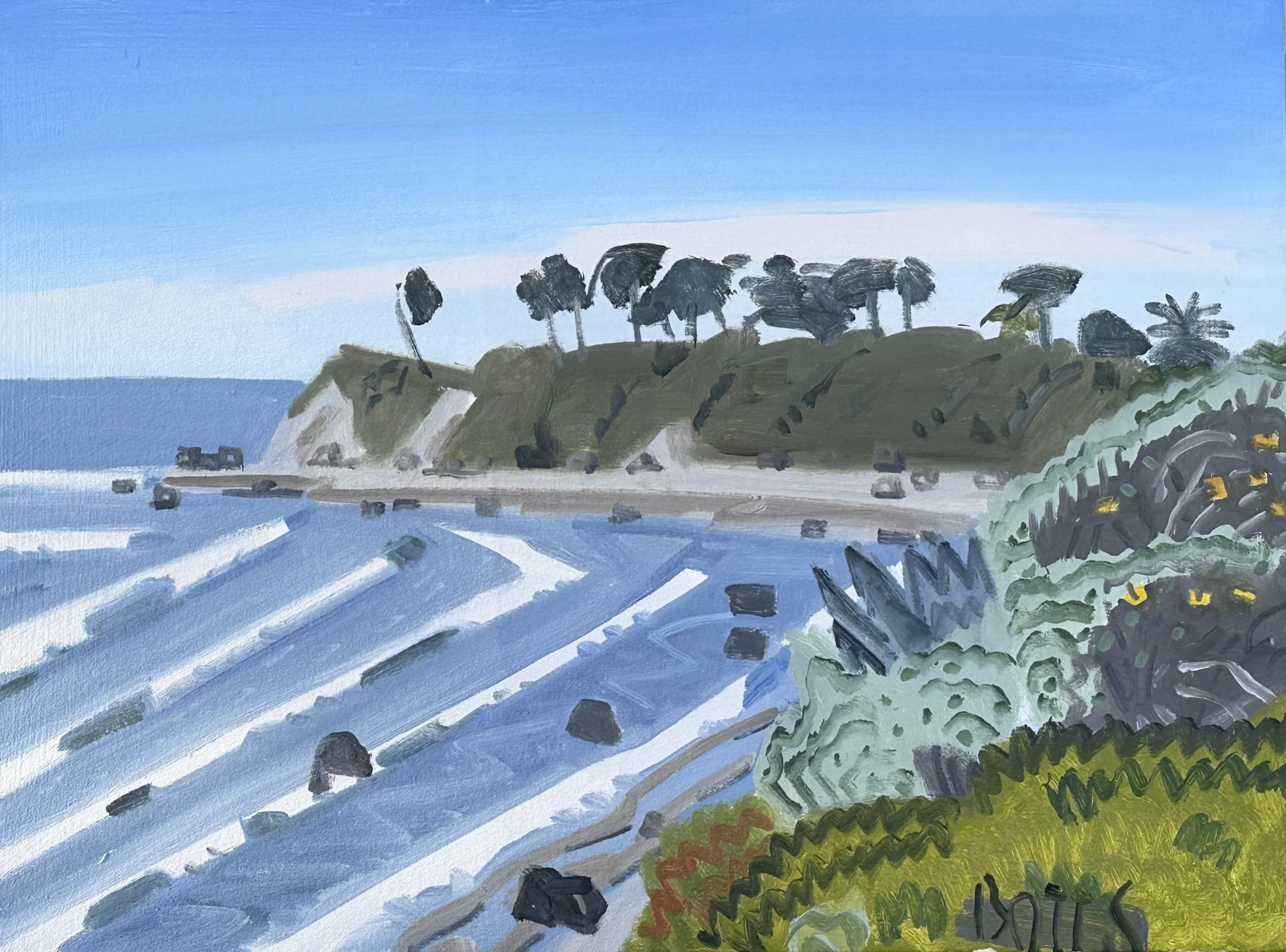 Coal Oil Point #2, 22 3/4 x 30" , oil on canvas, 2025