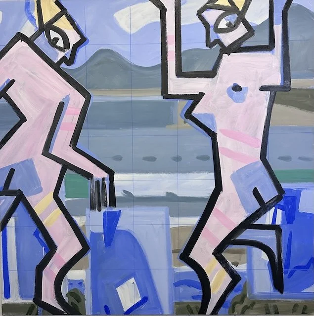 Becoming Isla, #2,  48 x 48", oil on canvas, 2025 ( shown in unfinished state)