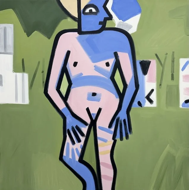 Dream of the Center, "desires and thoughts," #4, 72 x 72", O/C, 2020