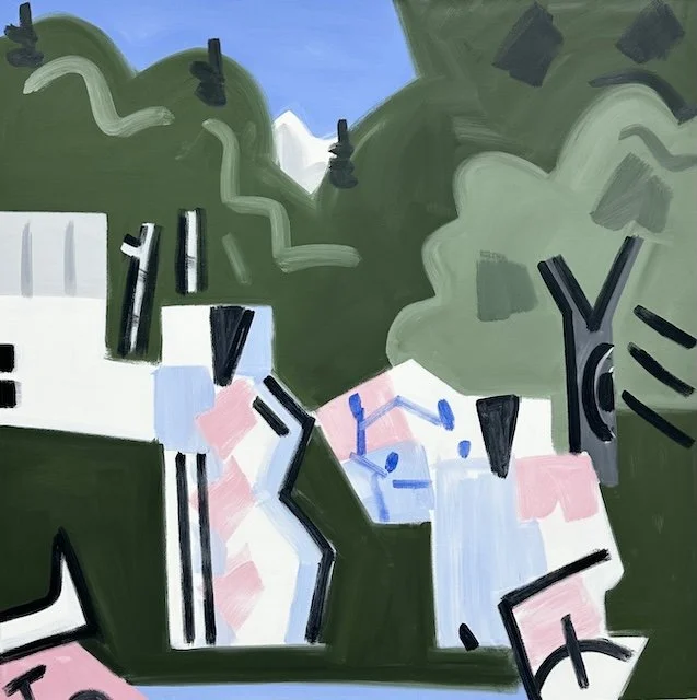  Dream of the Center, "desires and thoughts," #3, 72 x 72", O/C, 2020