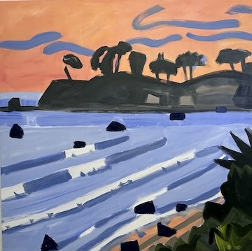  Isla Sunset, #3,  72 x 72", oil on canvas, 2025