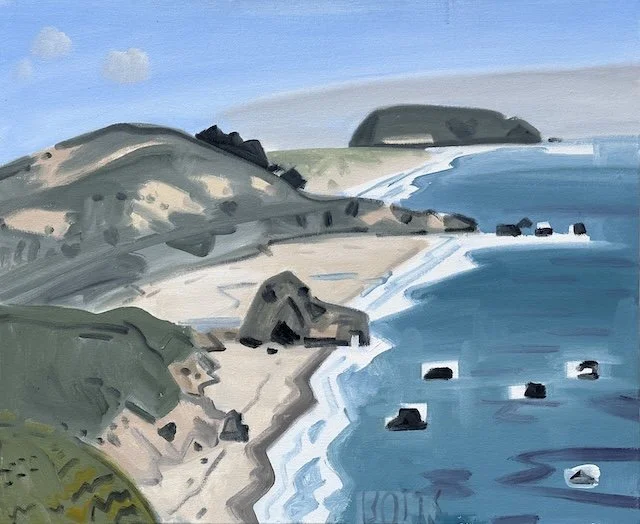 Little Sur River and Pt Sur,#2, 24 x 30", oil on canvas, 2025 