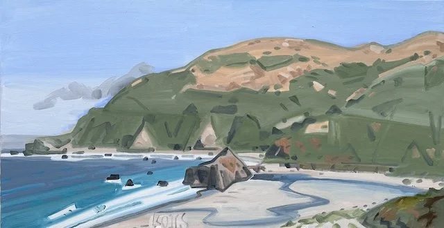 Little Sur River, 24 x 48", oil on canvas, 2025