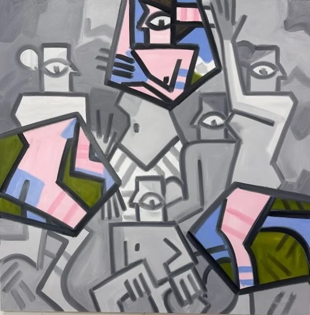 fragments of the Center, #1, 90 x 90", Oil on Canvas, 2024