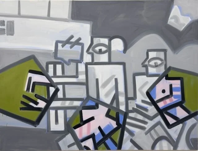  fragments of the Orgin of the Center, #2, 84 x 84", Oil on Canvas, 2020-24