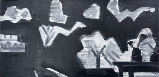  "hidden behind, of myth and dream, that space, the far off romantic possibility," #4, 39 x 39", Oil and wax on canvas, 2025