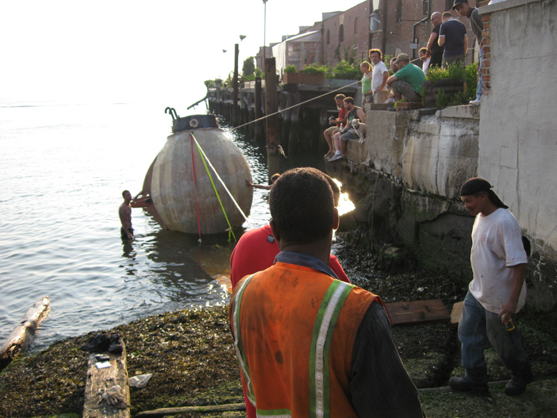  It took about 11 hours to get the sub in the water. 