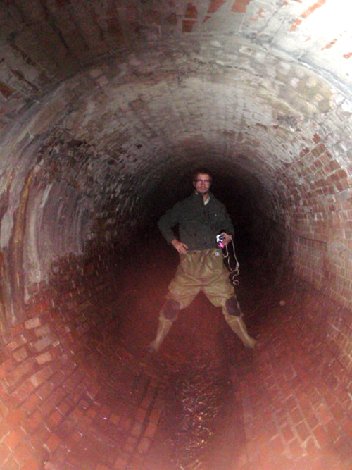 The construction of the tunnel varied as we passed beneath different sections of the city.