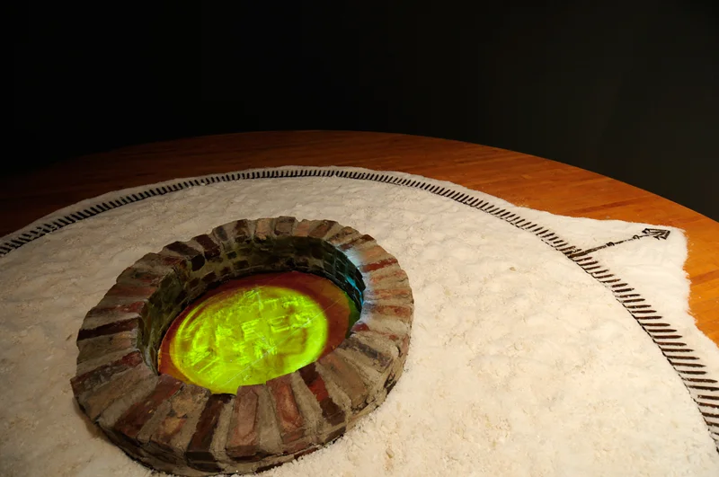Besides, it made a nicer surface for projecting the hobo nickel animation I made
