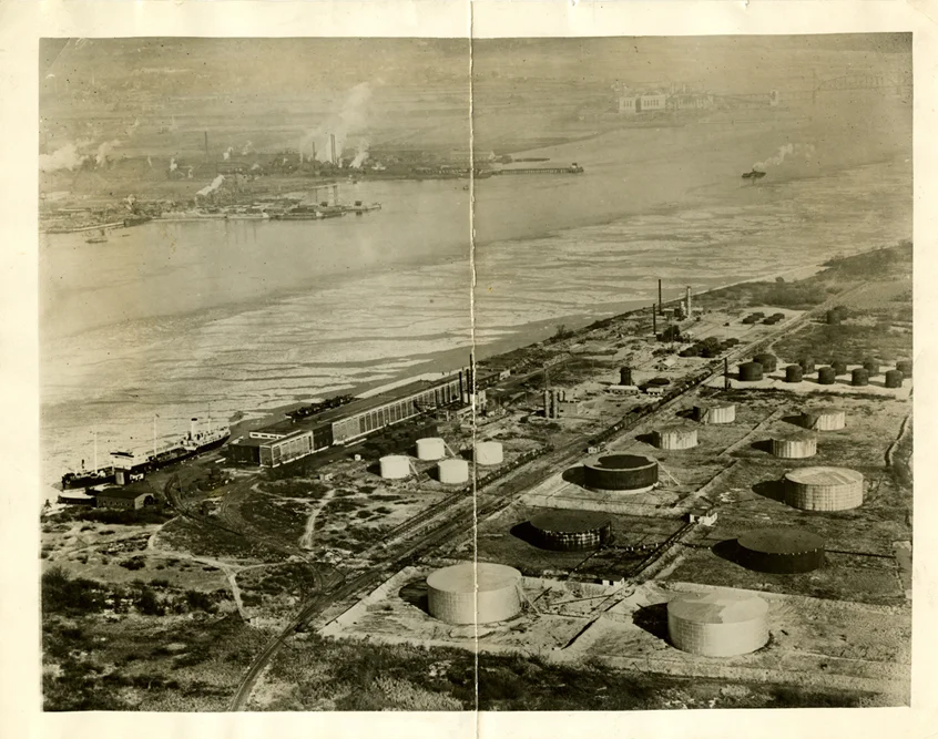 Aerial View of Tanks on Petty’s Island