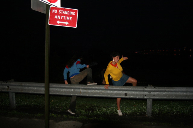 Party-goers ran for the hills.
