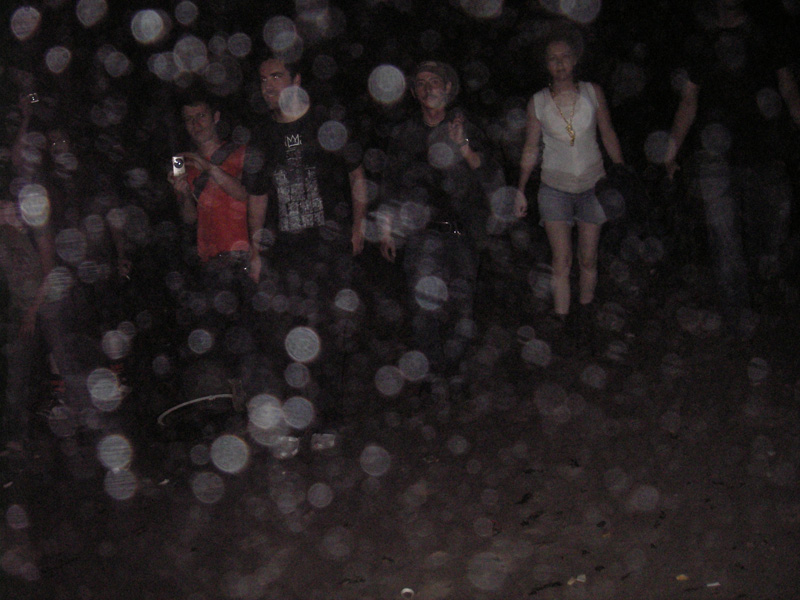 Despite the police and the rain, gradually, people made their way back to the bar.