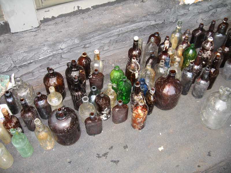  The bottles were taken home, cleaned and boiled. 