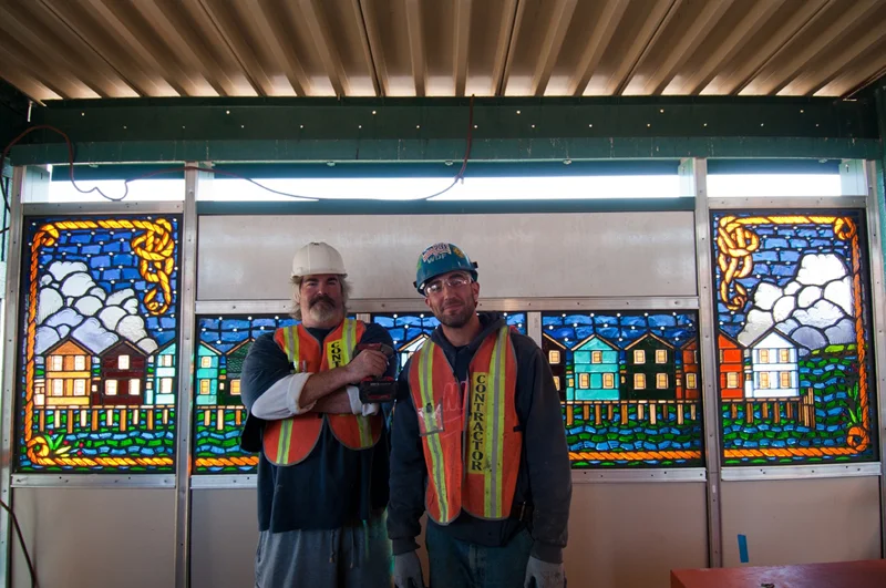 Glass installation ace team Dave and Jack. 