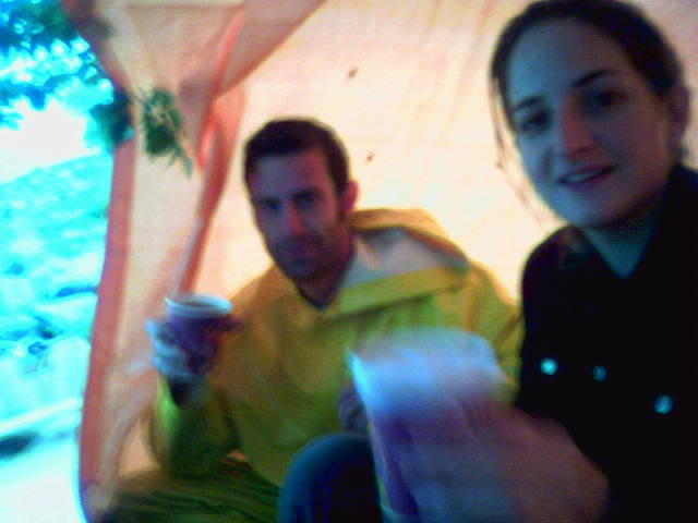Waiting out the storm with Elsie Hill.