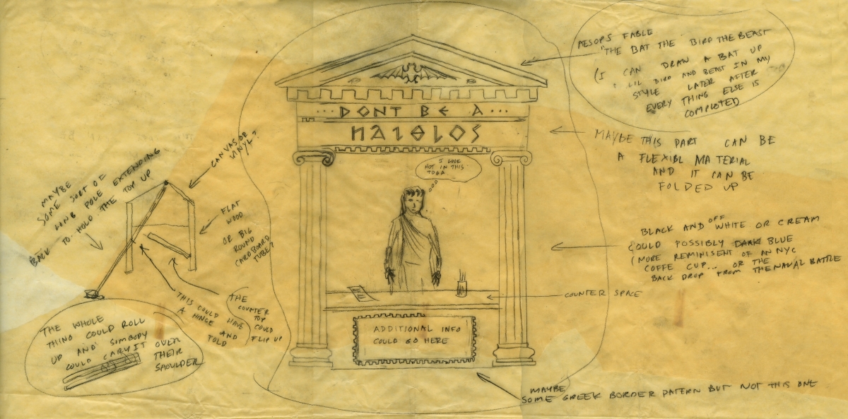 Plans for the voter registration booth.