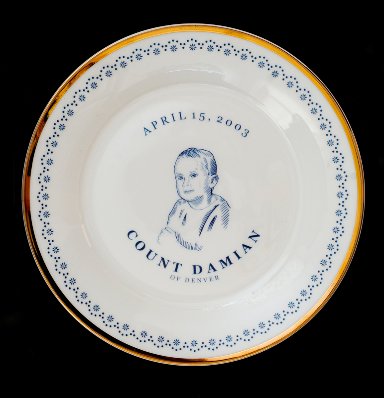  Count Damian of Denver, Laird Royal Family Commemorative Plate &nbsp;Series, 2010.  