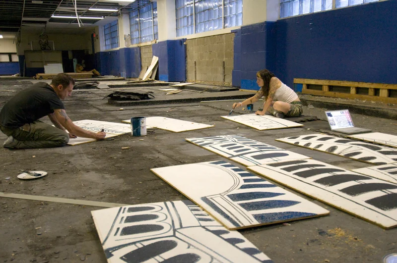 …to make the backdrop for the Coliseum.