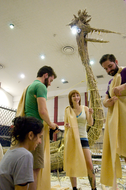We made 400 togas for people who showed up without. 