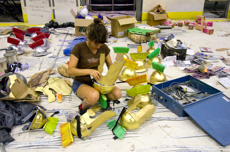  Sofia Maldonado making battle helmets 