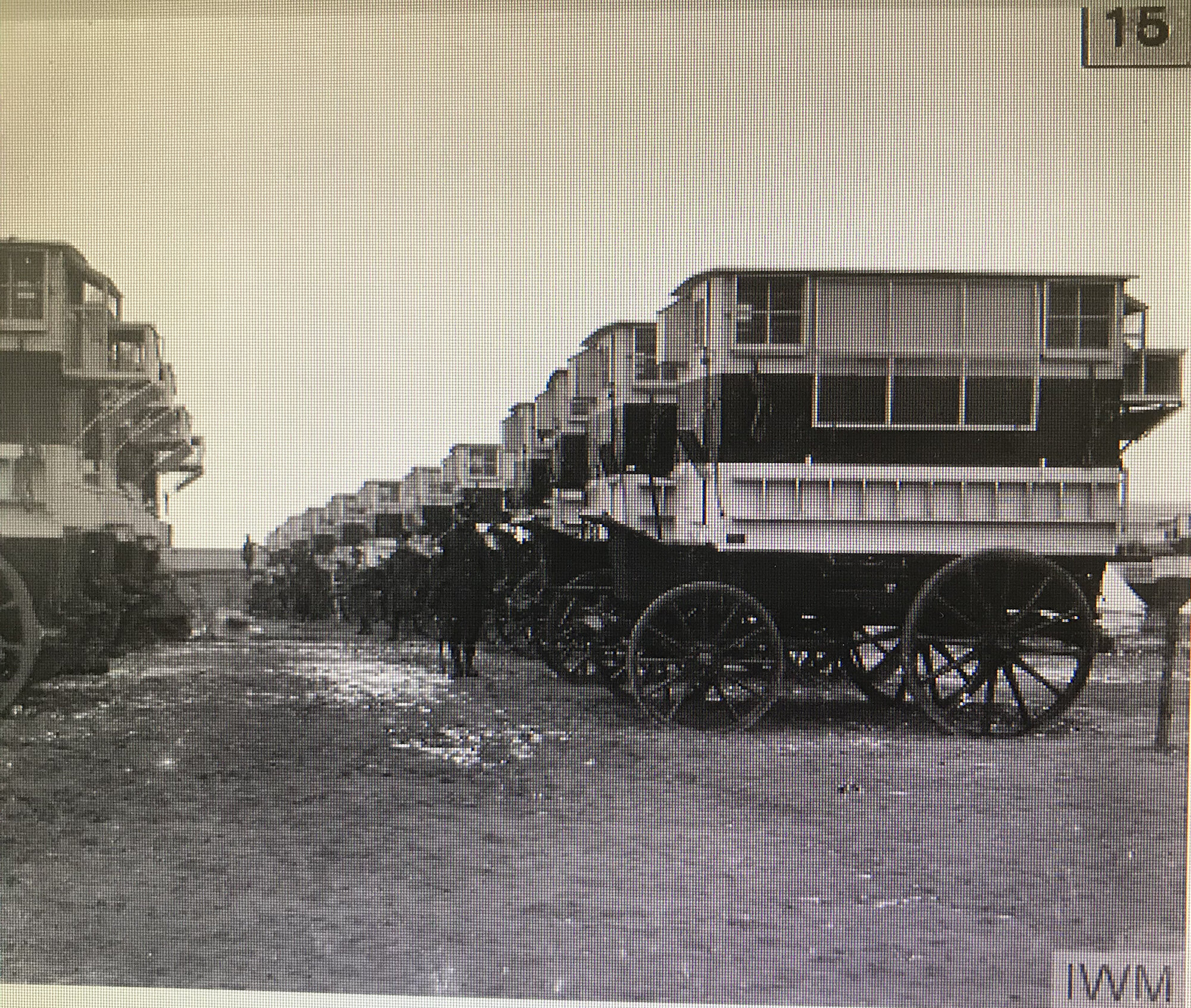 WWI Mobile Pigeon Coops photos from Imperial War Museum.