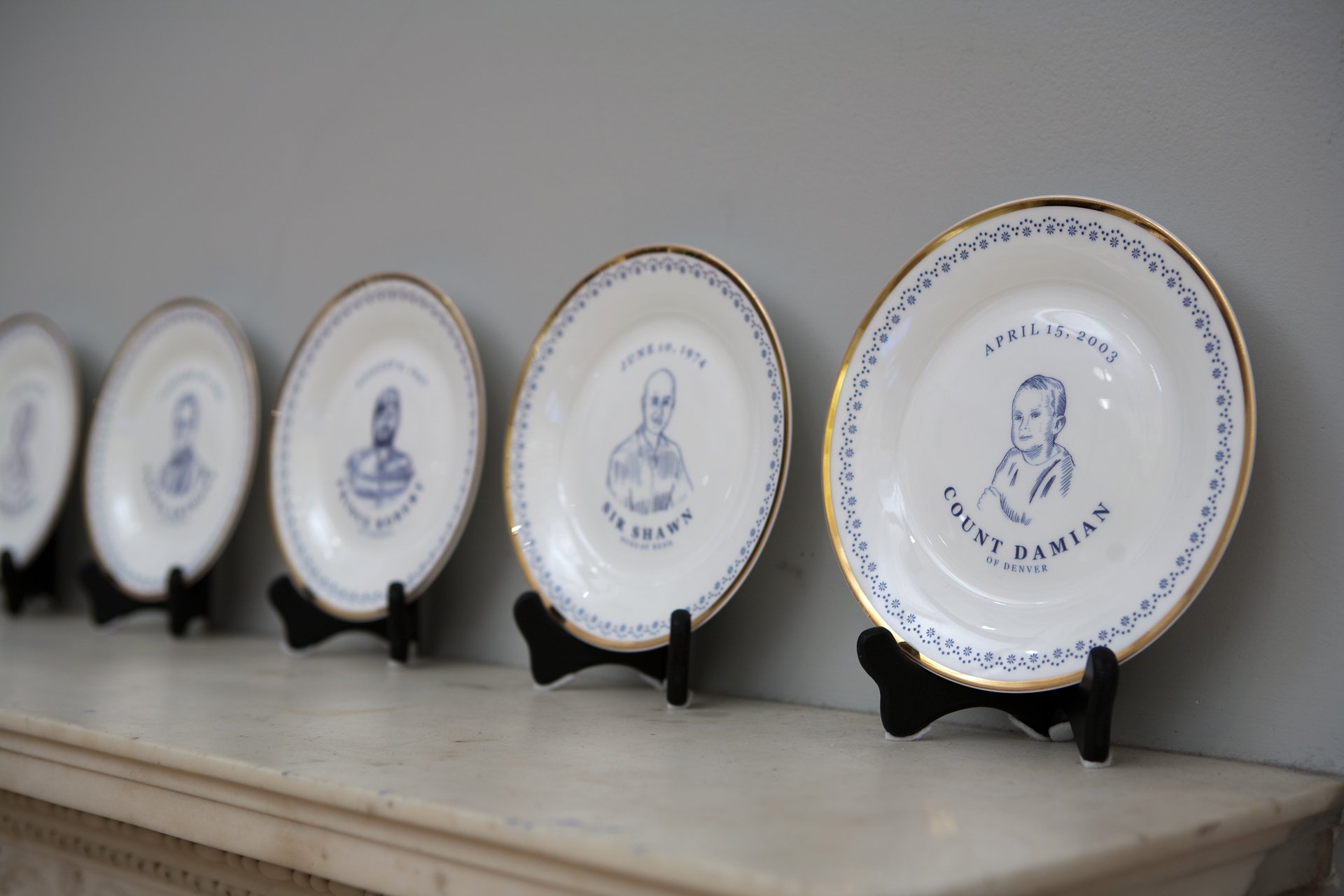  Laird Royal Family &nbsp;Commemorative Plate Series, (Installation View), Historical Society of Pennsylvania, 2010 