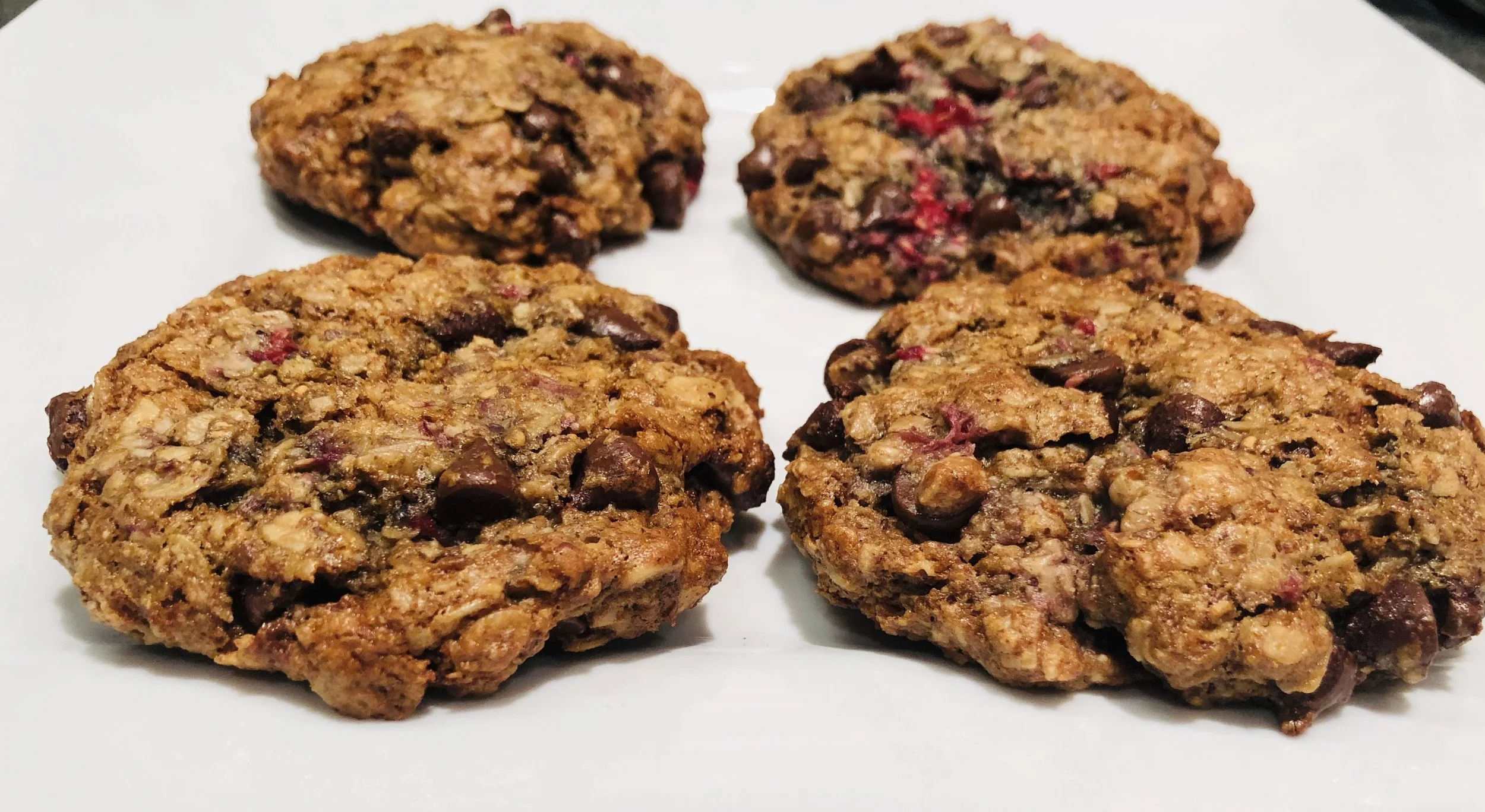 Chocolate Raspberry oatmeal almond butter cookies.jpg