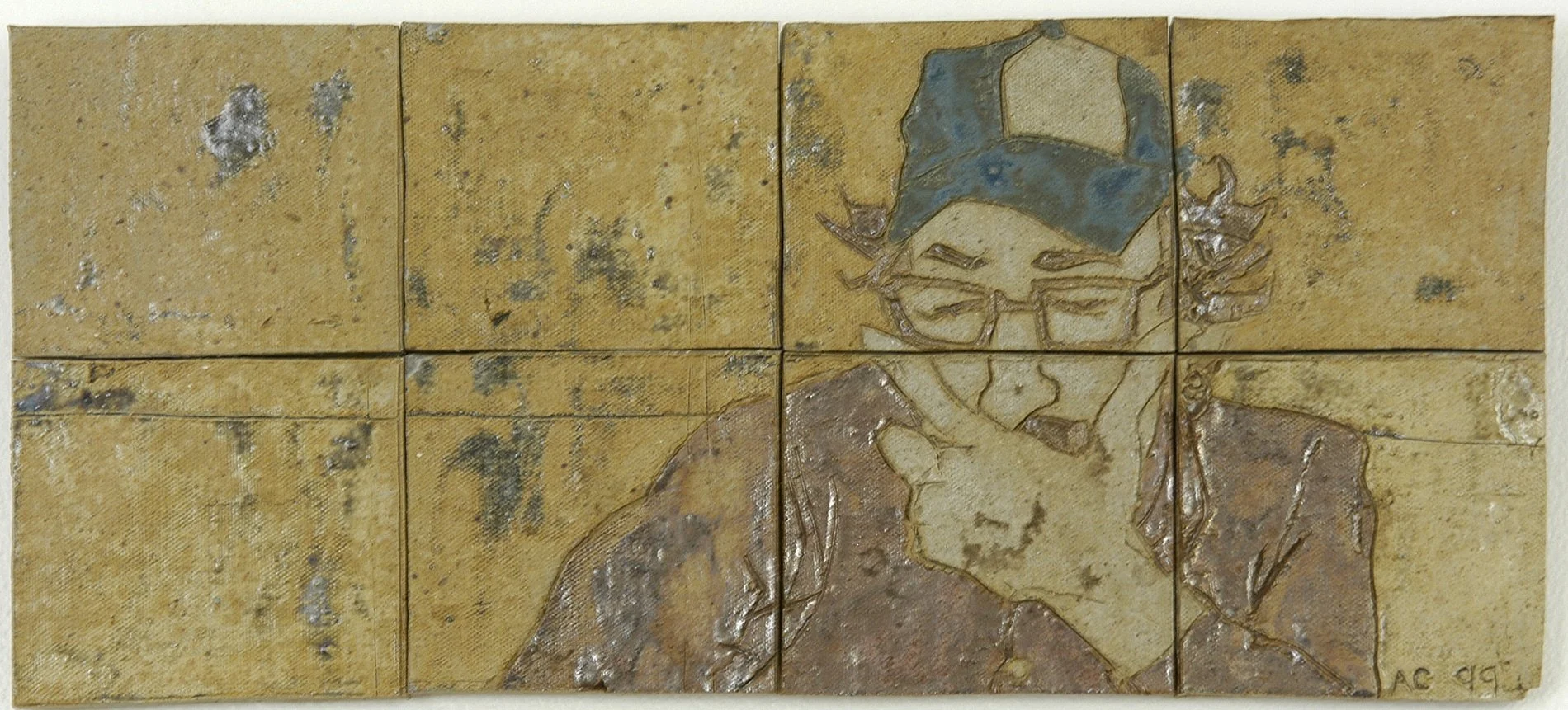   Saul, Yellow Springs, Ohio.  1999. Glazed and kiln-fired earthenware tiles, 8” x 16.” 