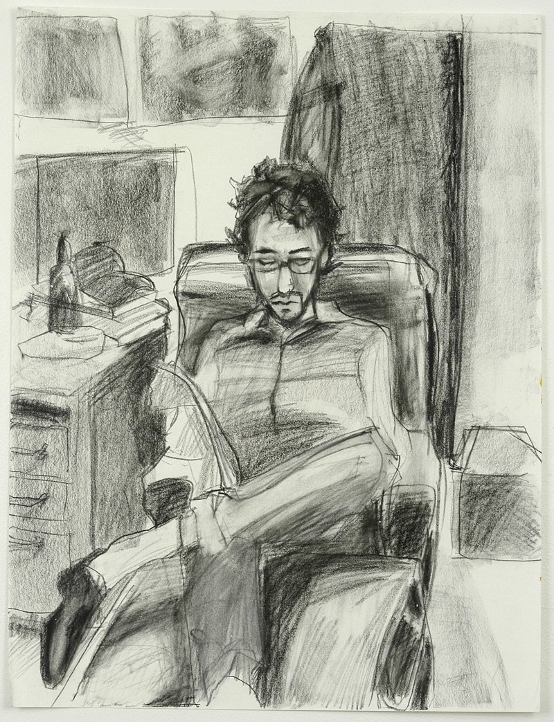   Saul at Antioch.  1999. Charcoal on paper, 18” x 14.” 