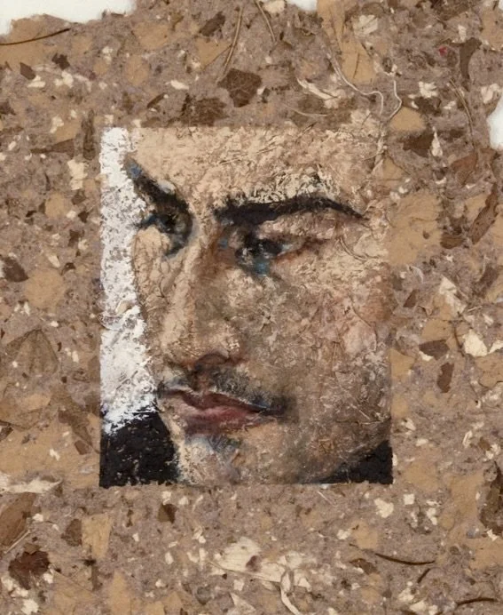   Joey Squeeze,  in memoriam .  1998. Acrylic on handmade paper, 12” x 8.5.” 