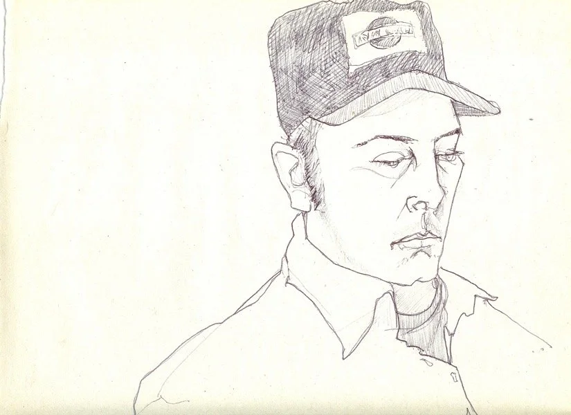   Eddie.  1999. Ink on paper, 8” x 11.5.” 