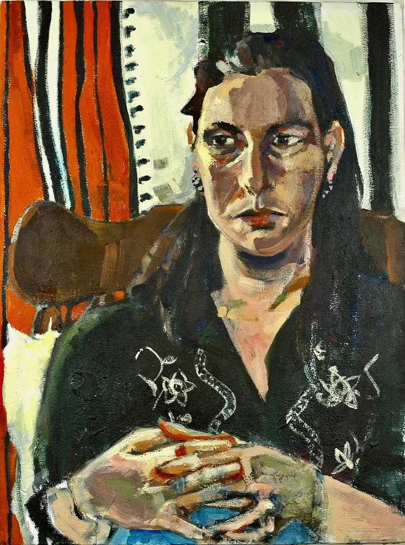   Kathe Squeeze Canalos.  1998. Acrylic on canvas, 20” x 16.” 