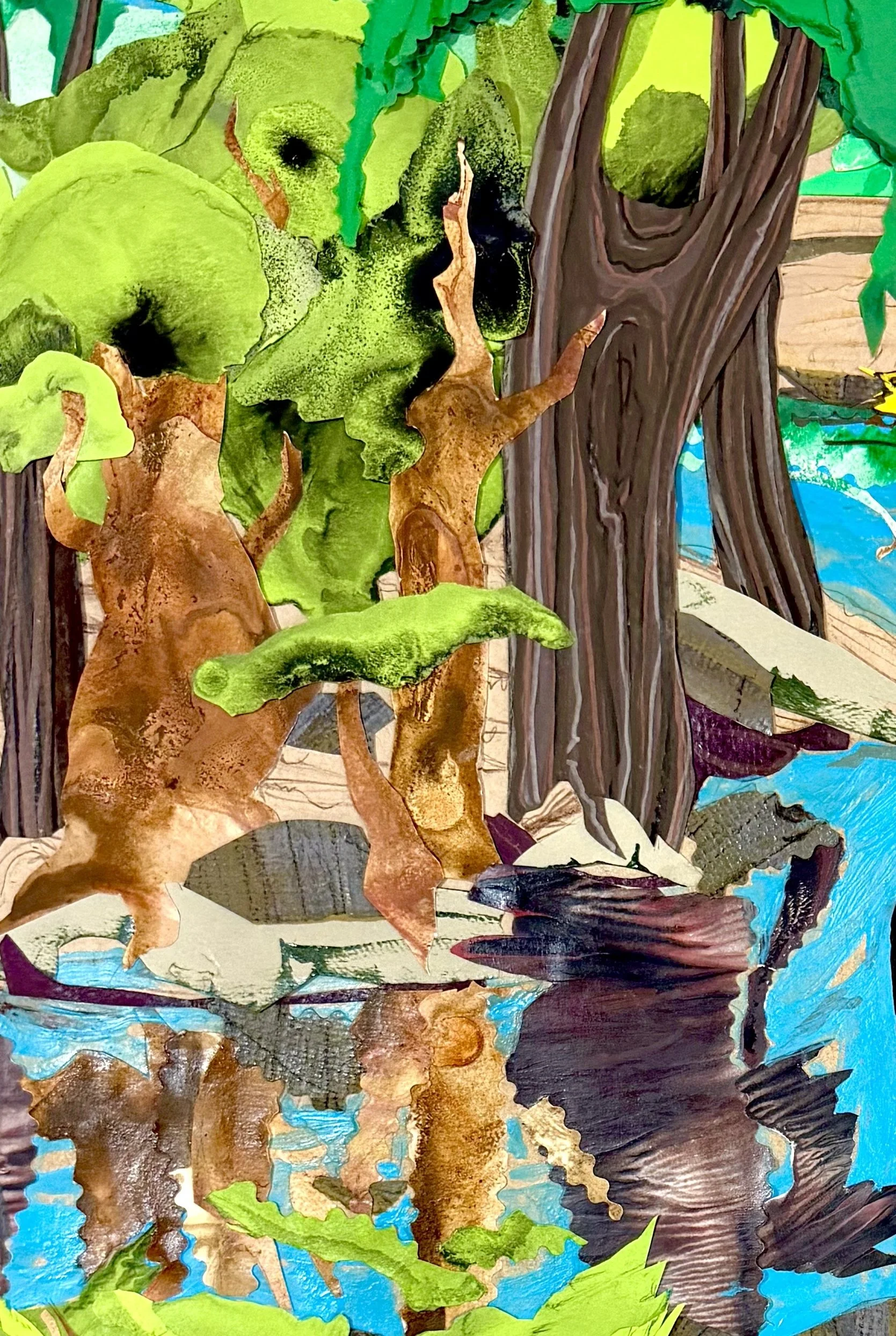  Detail from   ‘Silvio, Clearing the Garden Pathway, Suddenly Hears Thocking Noises From Around the Bend of the Creek.’    