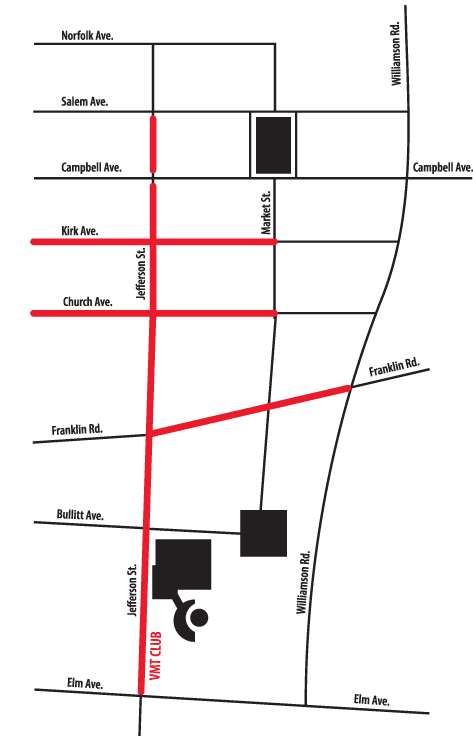 Downtown Roanoke Car Show Map Street locations still being finalized.