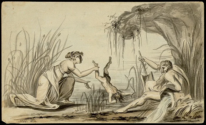 Joachim Godske Schow, Thetis Dipping Achilles in the River Styx , 1804, Thorvaldsens Museum, www.thorvaldsensmuseum.dk