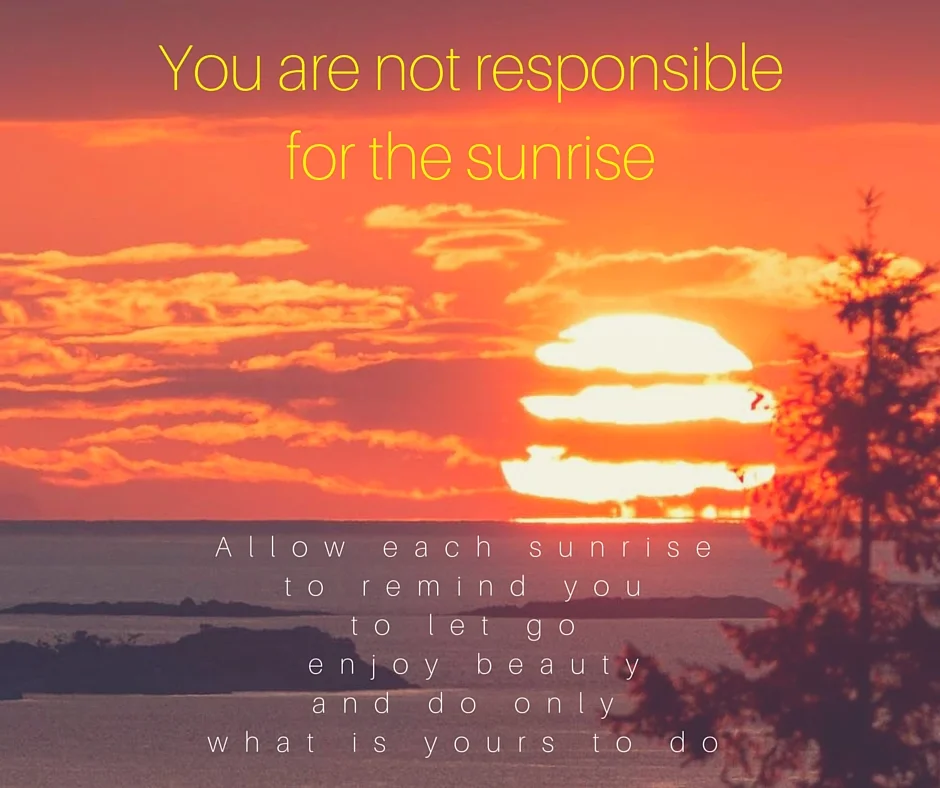 You Are Not Responsible For The Sunrise