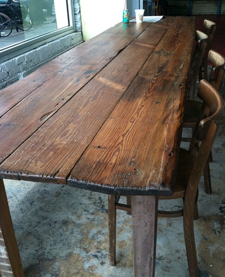 Reclaimed Wood Tables Southern Pine, Long Farm Table
