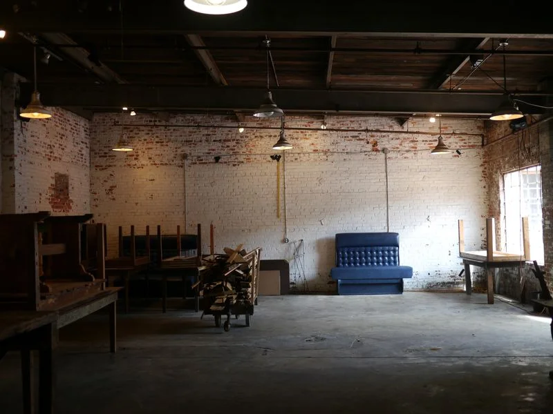 During the renovations, photo from this article on the buildout. 