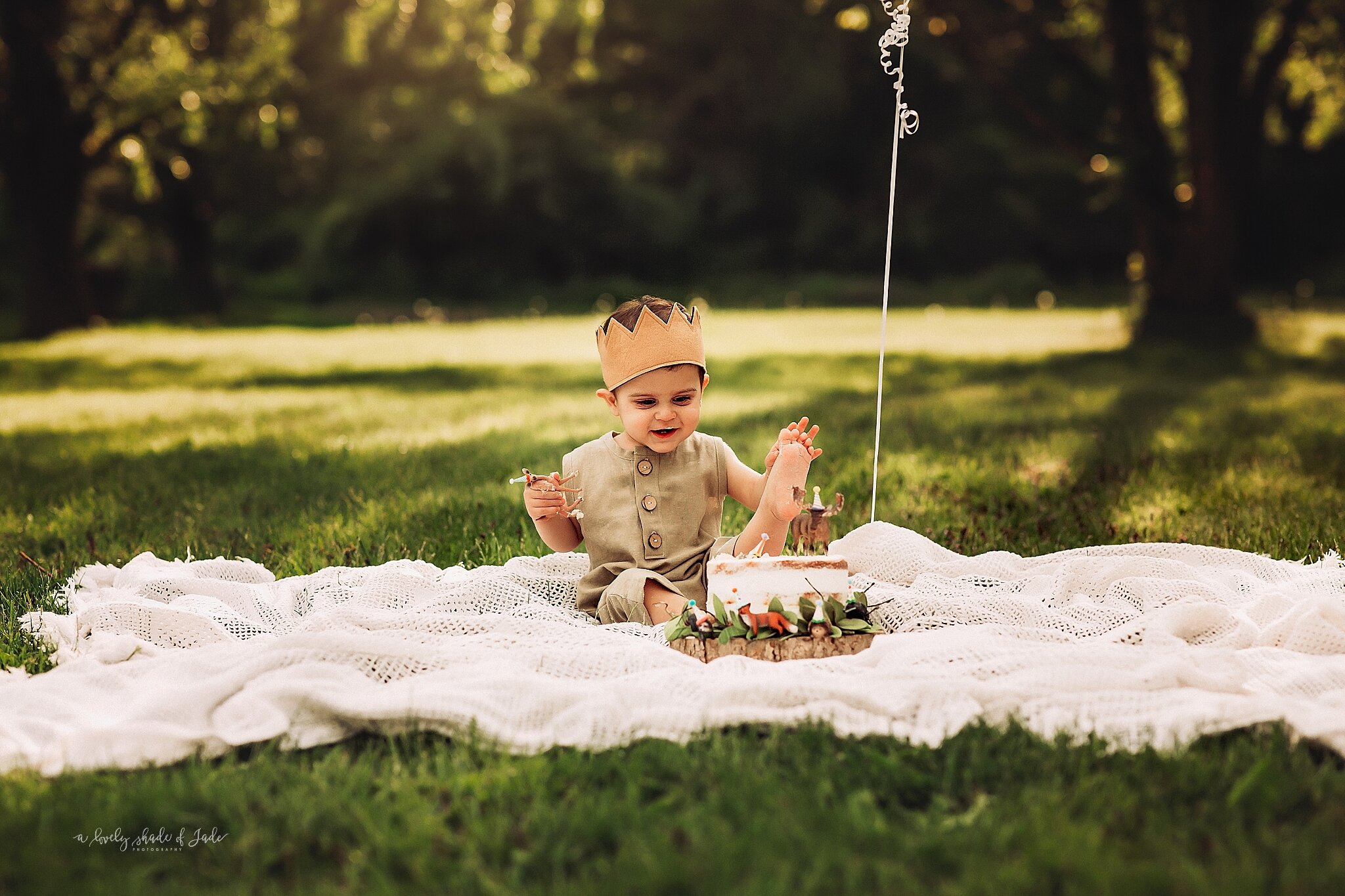 Woodland Themed Cake Smash New Jersey Photographer_0008.jpg