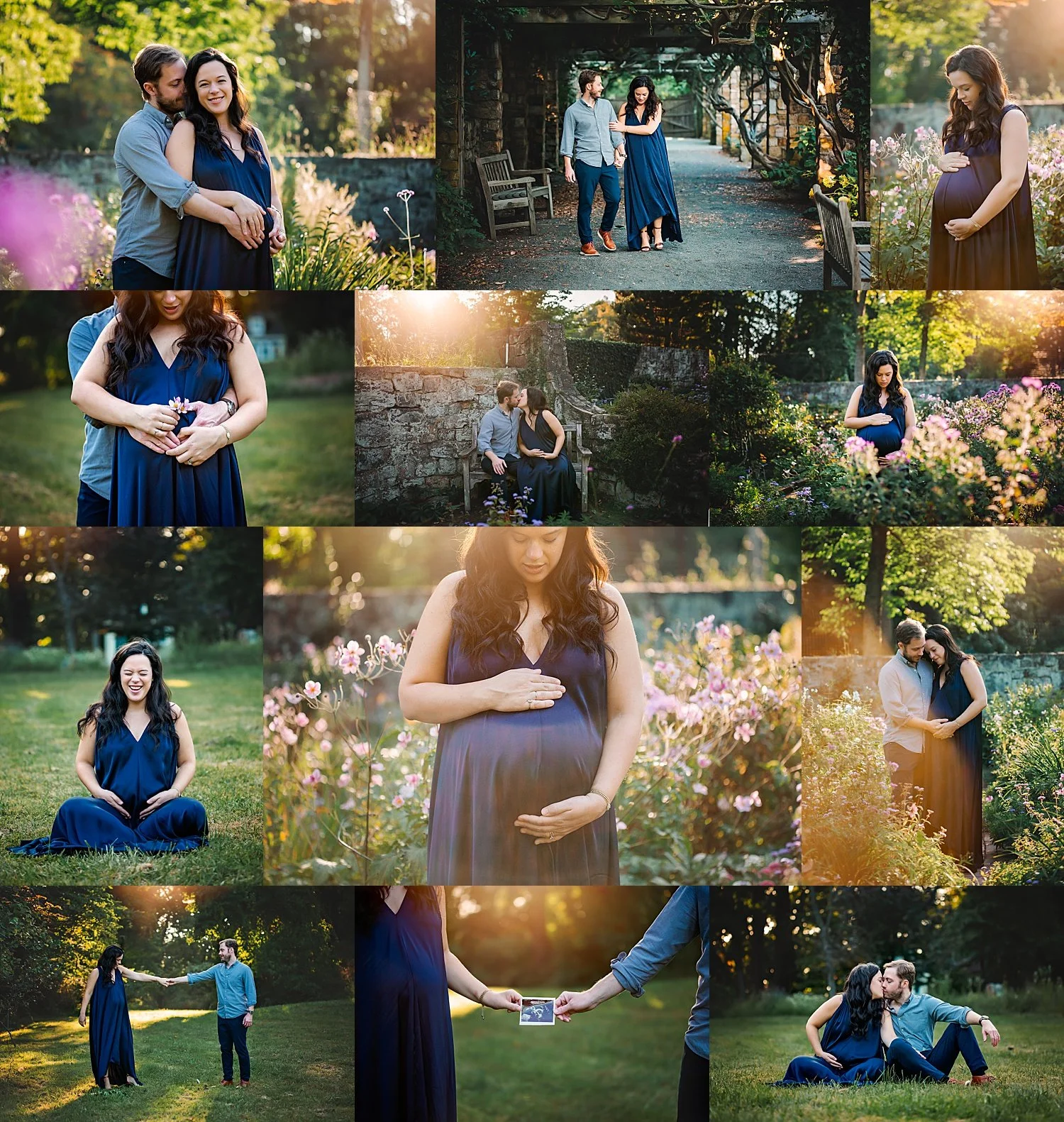 Dreamy maternity photos in a beautiful Morristown NJ garden