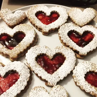Heart Shaped Linzer Tartes