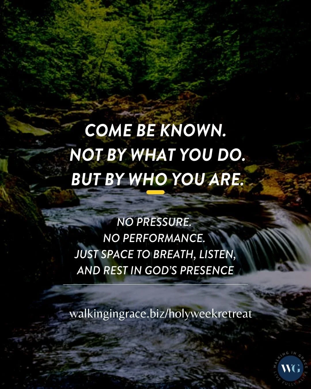 Come be known.
Not by what you do.
But by who you are.

This retreat is an invitation to slow down and journey with Jesus from Palm Sunday to Easter through Scripture, silence, prayer, and sacred friendship.

No pressure. No performance.

Just space 