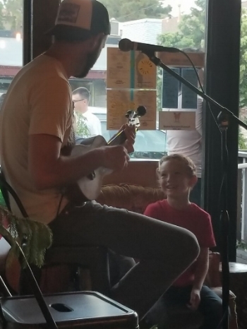 Jackson with a good seat at Yellowbelly. Thanks Raul Cano Rogers for the shot.